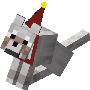 image of a minecraft dog