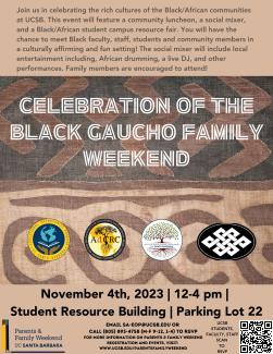 Celebration of the Black Gaucho Family Weekend Flyer